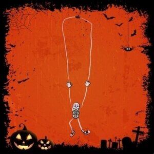 Halloween Skull Long Arm Necklace Craft Kits